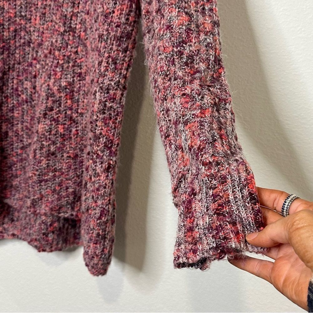 Altar'd State Women Sz L Sweater Oversized Colorful Crochet Chunky Knit Crewneck - Picture 3 of 6